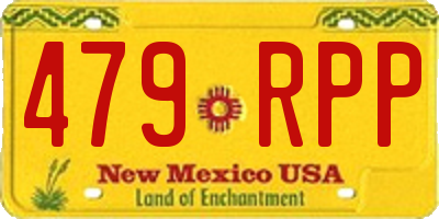NM license plate 479RPP