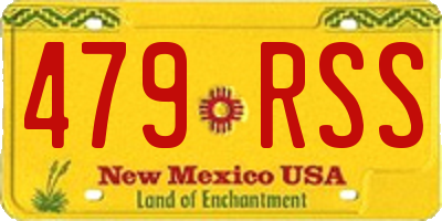 NM license plate 479RSS