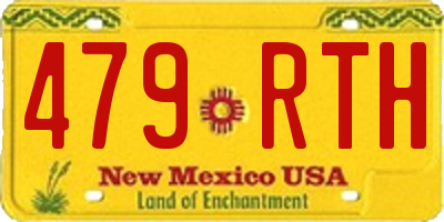 NM license plate 479RTH