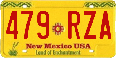 NM license plate 479RZA