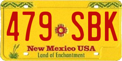 NM license plate 479SBK