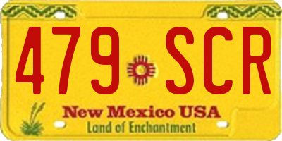 NM license plate 479SCR