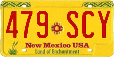 NM license plate 479SCY
