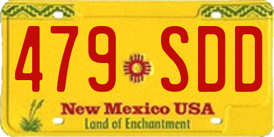 NM license plate 479SDD