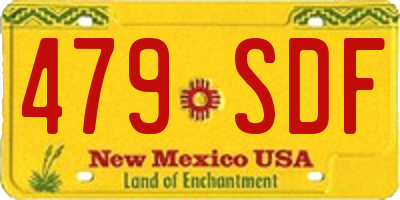 NM license plate 479SDF