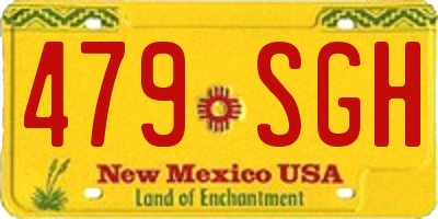 NM license plate 479SGH