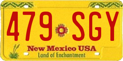 NM license plate 479SGY