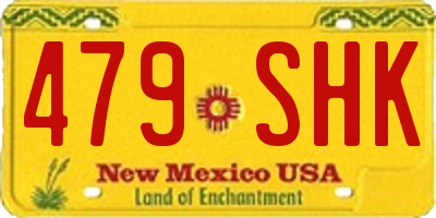 NM license plate 479SHK