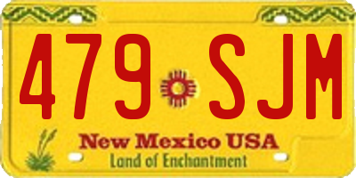 NM license plate 479SJM