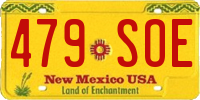 NM license plate 479SOE