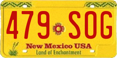 NM license plate 479SOG