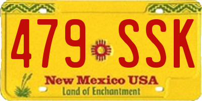 NM license plate 479SSK