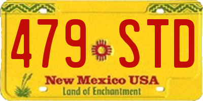 NM license plate 479STD