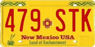 NM license plate 479STK