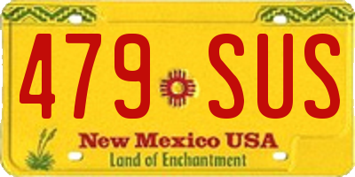 NM license plate 479SUS