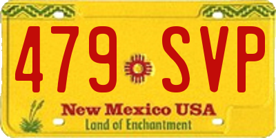 NM license plate 479SVP