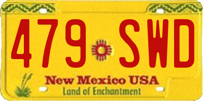NM license plate 479SWD
