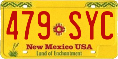 NM license plate 479SYC