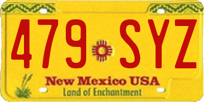 NM license plate 479SYZ