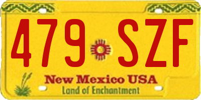 NM license plate 479SZF