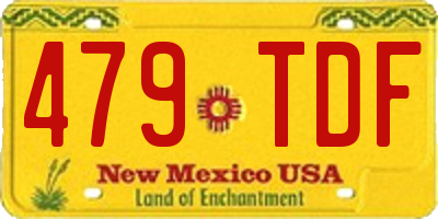 NM license plate 479TDF