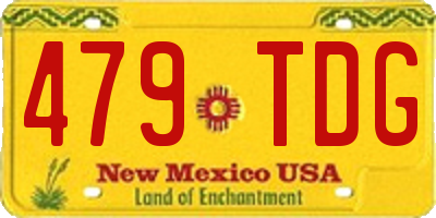 NM license plate 479TDG