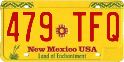 NM license plate 479TFQ