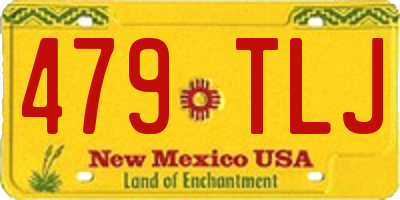 NM license plate 479TLJ