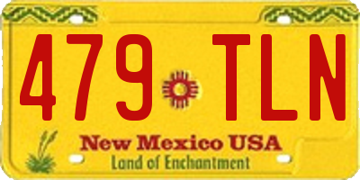 NM license plate 479TLN