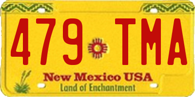NM license plate 479TMA