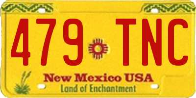 NM license plate 479TNC