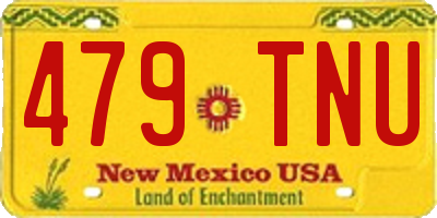 NM license plate 479TNU