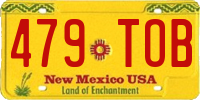 NM license plate 479TOB