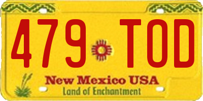 NM license plate 479TOD