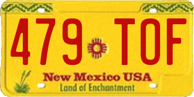 NM license plate 479TOF