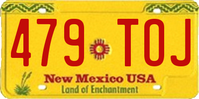 NM license plate 479TOJ