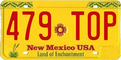 NM license plate 479TOP
