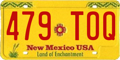 NM license plate 479TOQ