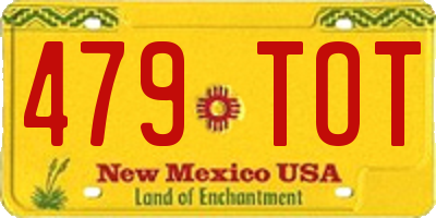 NM license plate 479TOT