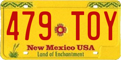 NM license plate 479TOY
