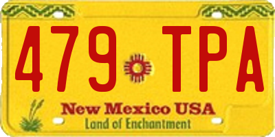 NM license plate 479TPA
