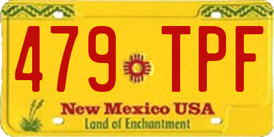 NM license plate 479TPF