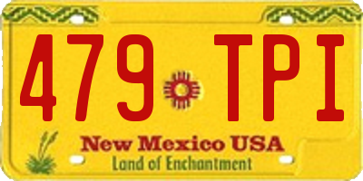 NM license plate 479TPI