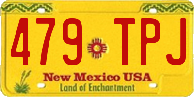 NM license plate 479TPJ