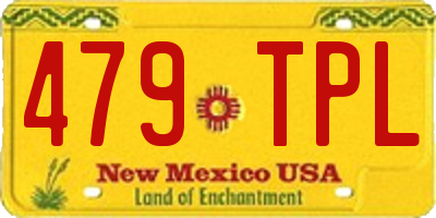 NM license plate 479TPL