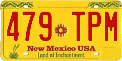 NM license plate 479TPM