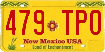 NM license plate 479TPO