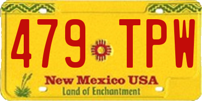 NM license plate 479TPW