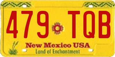 NM license plate 479TQB