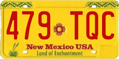 NM license plate 479TQC